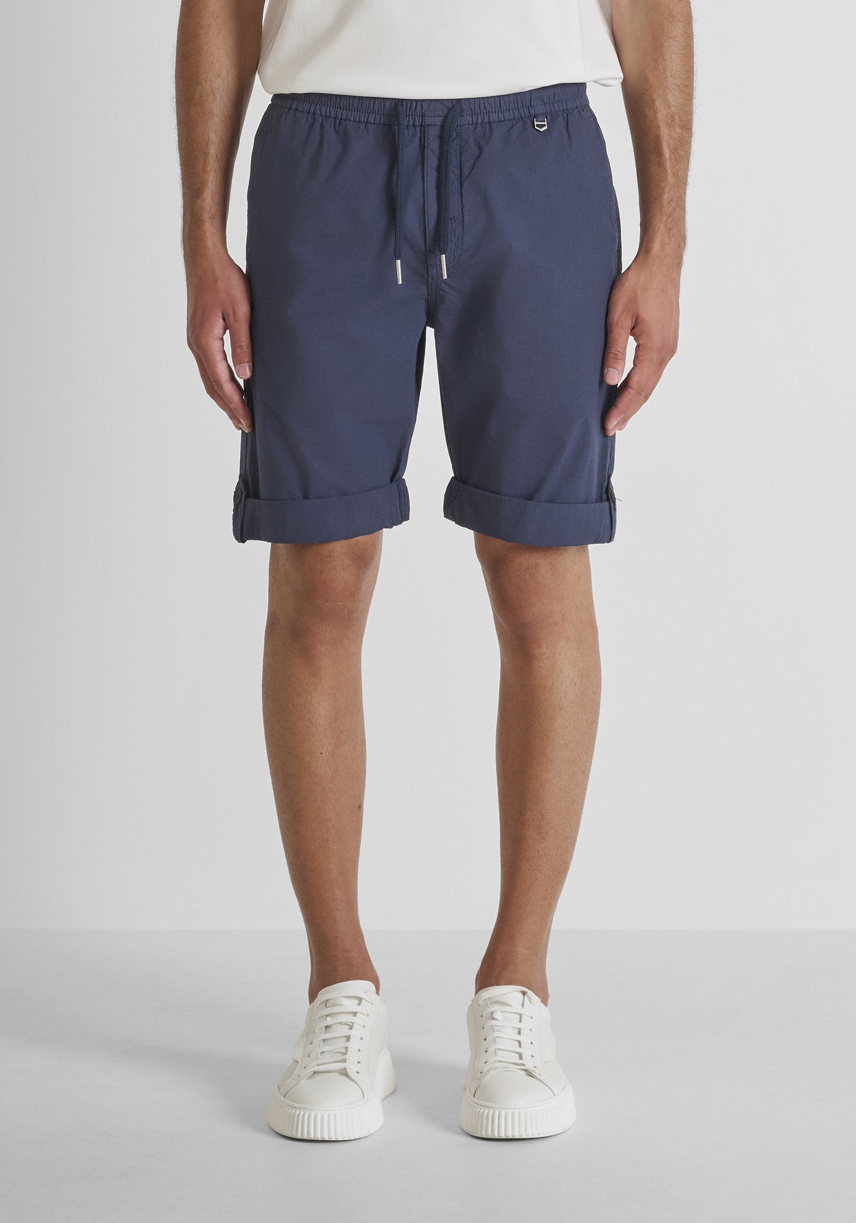 PANTALONES CORTOS REGULAR FIT «NOLAN» DE MEZCLA DE LINO Y ALGODÓN SLUB