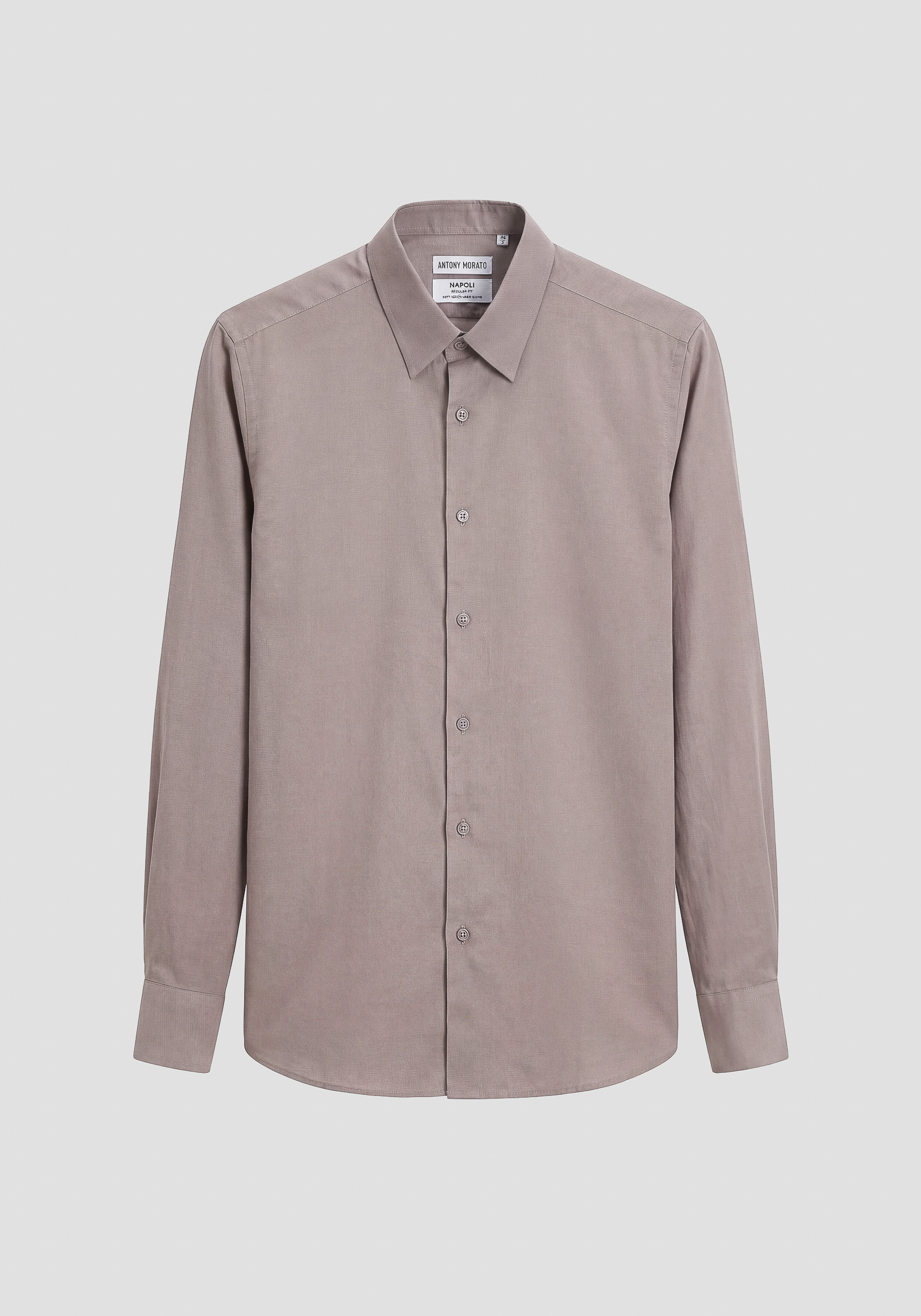 CAMISA REGULAR FIT «NAPOLI» DE MEZCLA DE LINO Y LYOCELL DE TACTO SUAVE