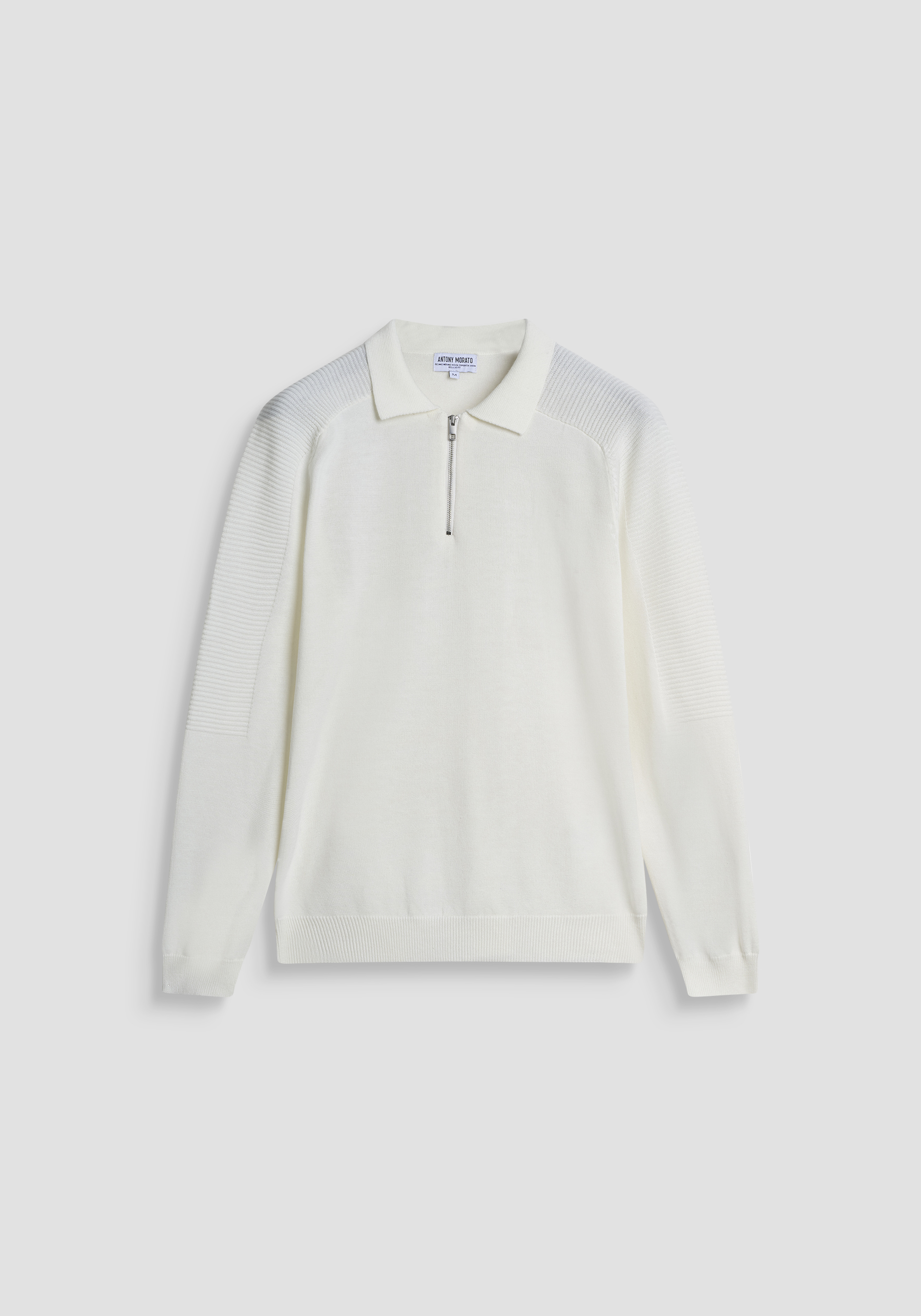 JERSEY REGULAR FIT CON CREMALLERA EN MEZCLA DE LANA MERINA