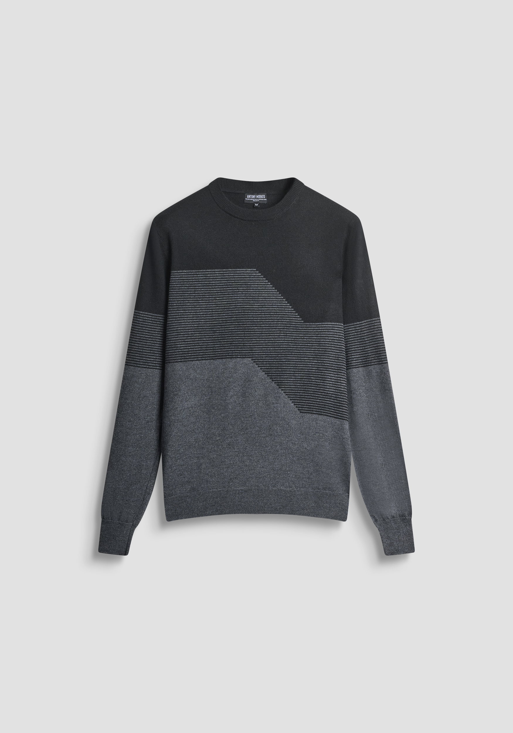 SUÉTER REGULAR FIT DE MEZCLA DE LANA MERINA CON ESTAMPADO GEOMÉTRICO