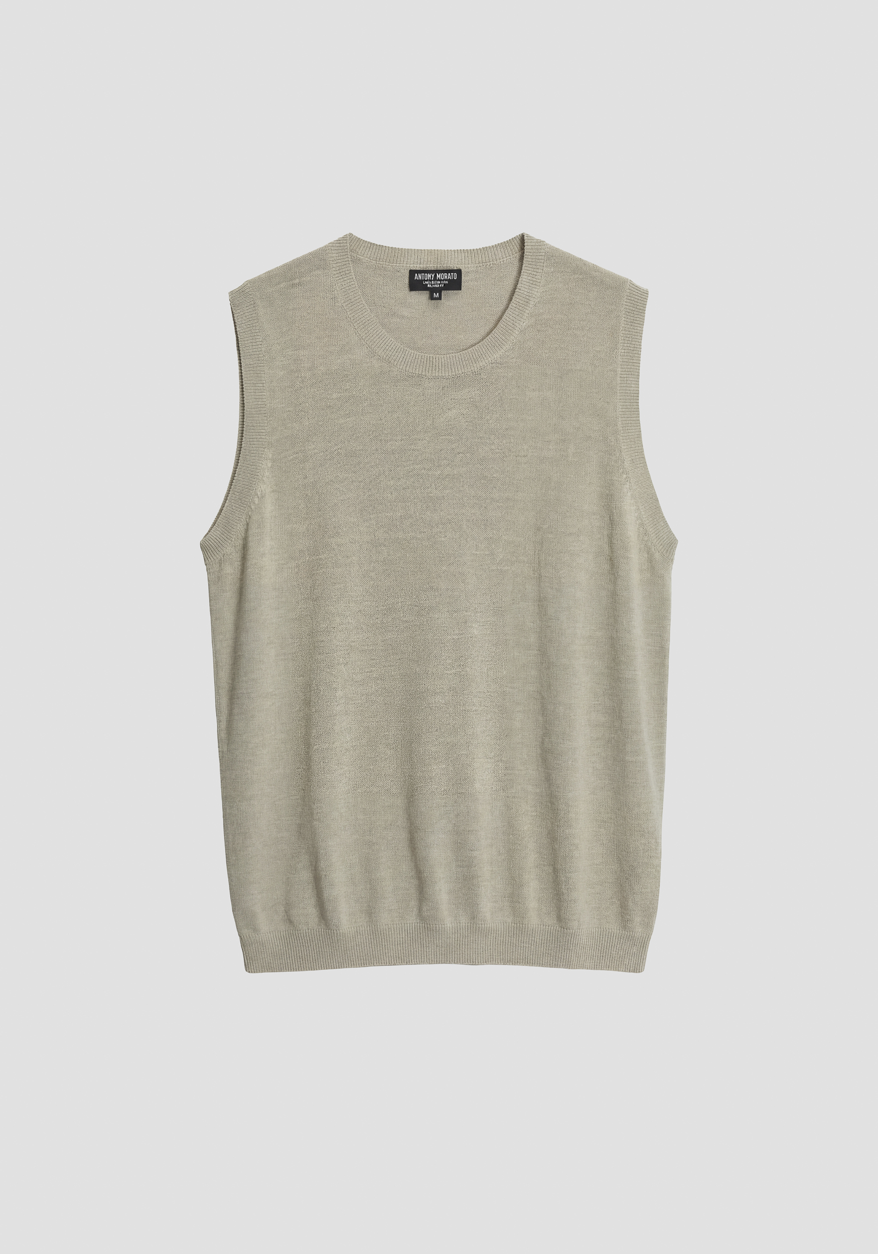 JERSEY SIN MANGAS RELAXED FIT DE MEZCLA DE LINO SUAVE