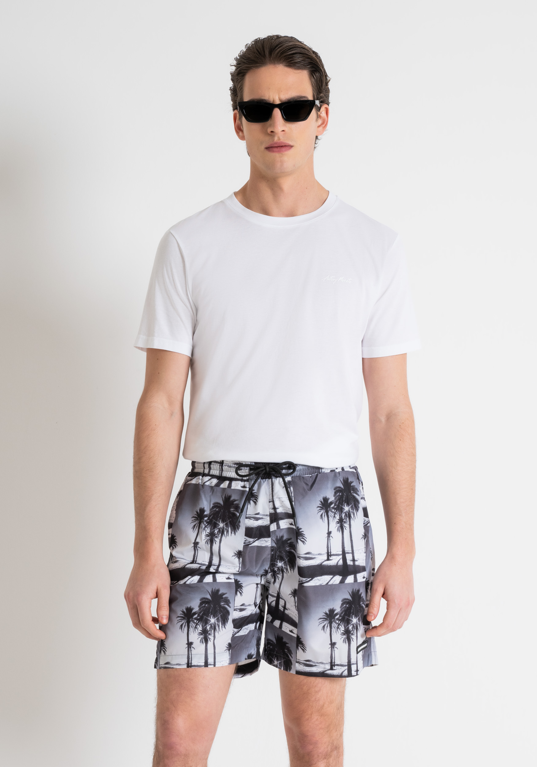 COSTUME REGULAR FIT CON STAMPA PALME