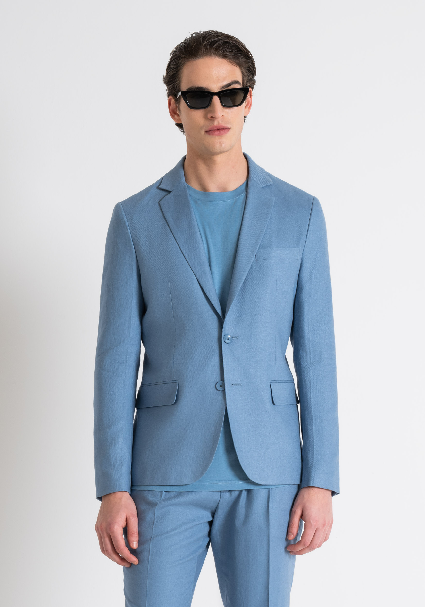 GIACCA SLIM FIT “ZELDA” IN TESSUTO MISTO LINO