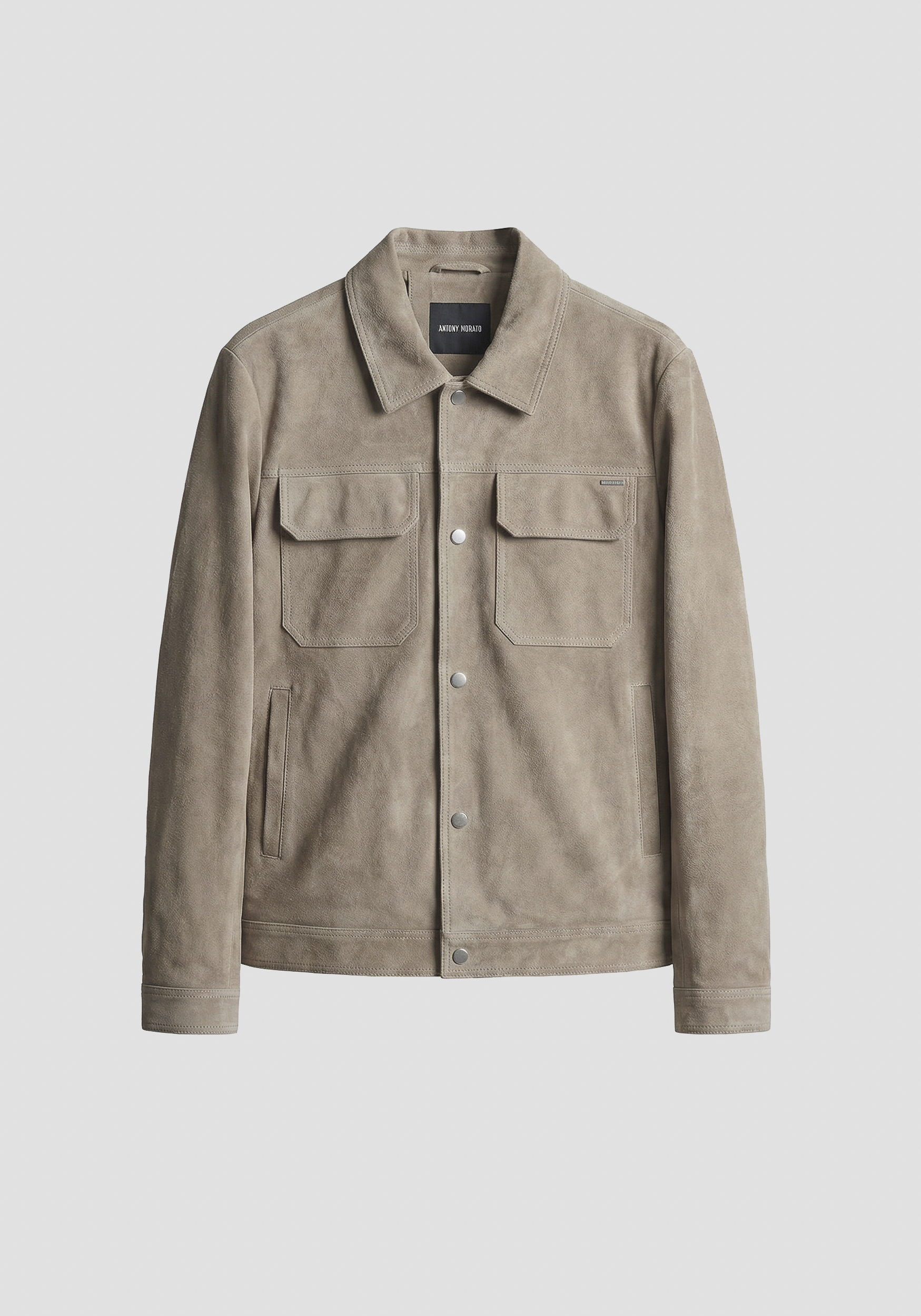 GIACCA SLIM FIT IN VERA PELLE SCAMOSCIATA