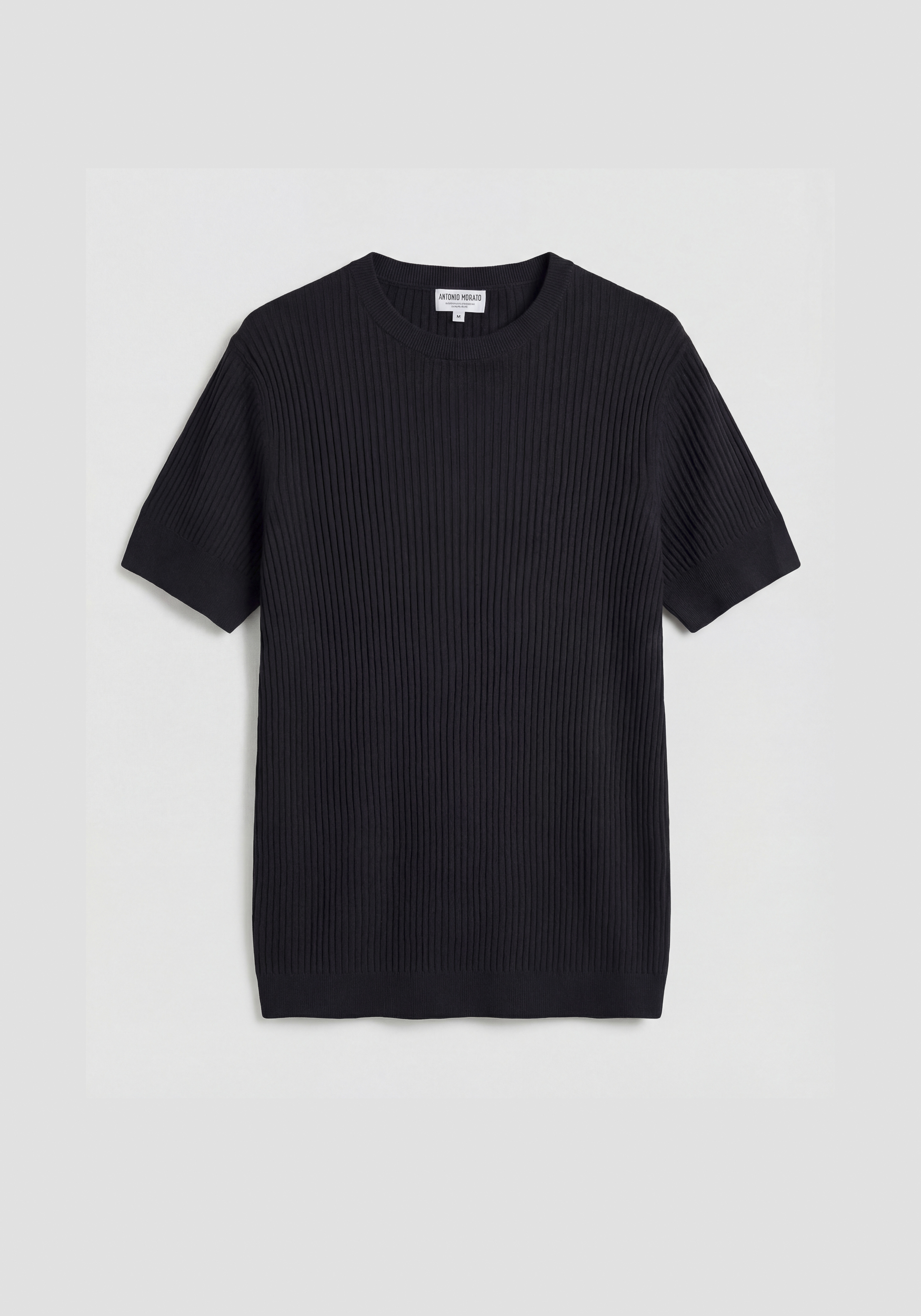 MAGLIA GIROCOLLO REGULAR FIT MANICA CORTA IN MISTO COTONE MORBIDO