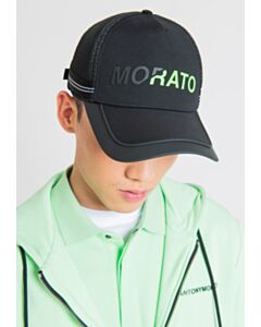 CAPPELLO DA BASEBALL IN COTONE STRETCH CON LOGO BICOLOR