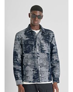CAMICIA REGULAR FIT IN DENIM CAMOUFLAGE