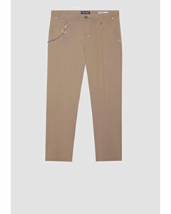 PANTALONI "OLIVER" SLIM ANKLE LENGTH IN COTONE ELASTICO MICROARMATURATO
