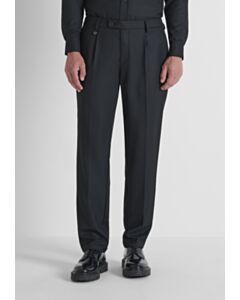 PANTALONI REGULAR FIT "DUKE" GAMBA DRITTA IN TESSUTO CALDO