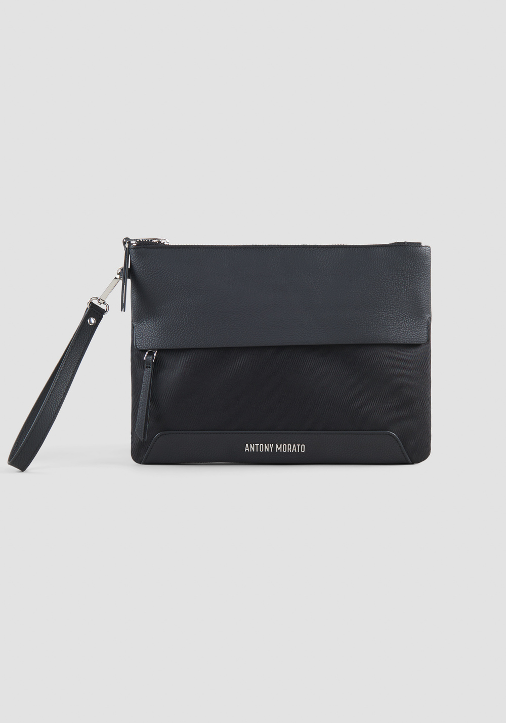 RECTANGULAR POCHETTE BAG IN NYLON AND FAUX LEATHER - Accessories | Antony Morato Online Shop
