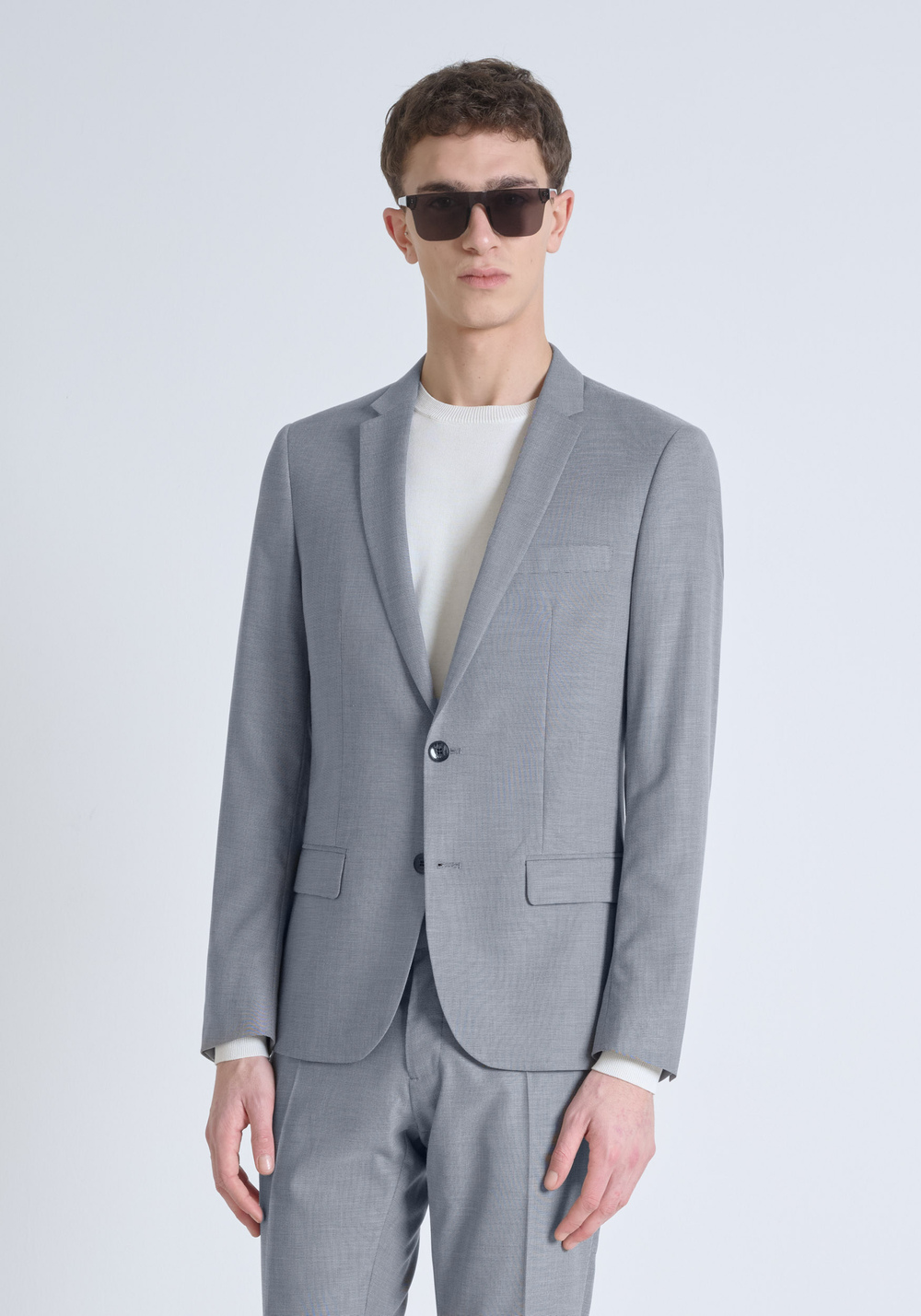 CHAQUETA SLIM FIT «BONNIE» DE MEZCLA DE VISCOSA ELÁSTICA CON ESTAMPADO PRÍNCIPE DE GALES - Chaquetas y Chalecos | Antony Morato Online Shop