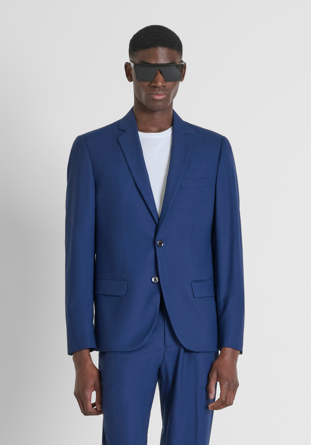 VESTE SLIM FIT « JULIE » EN TISSU DE VISCOSE MÉLANGÉE STRETCH - Vestes et Gilets | Antony Morato Online Shop