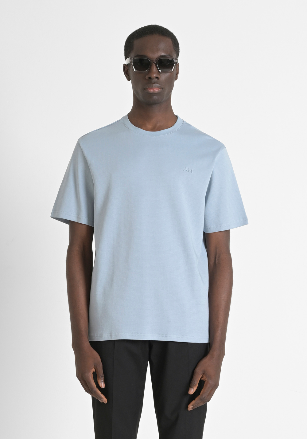 RELAXED FIT T-SHIRT IN 100% COTTON JERSEY WITH EMBROIDERED LOGO - Men's T-shirts & Polo | Antony Morato Online Shop