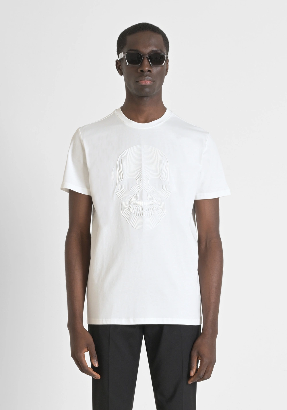 CAMISETA REGULAR FIT DE TEJIDO DE PUNTO DE ALGODÓN CON ESTAMPADO DE GOMA - Camisetas y polo | Antony Morato Online Shop