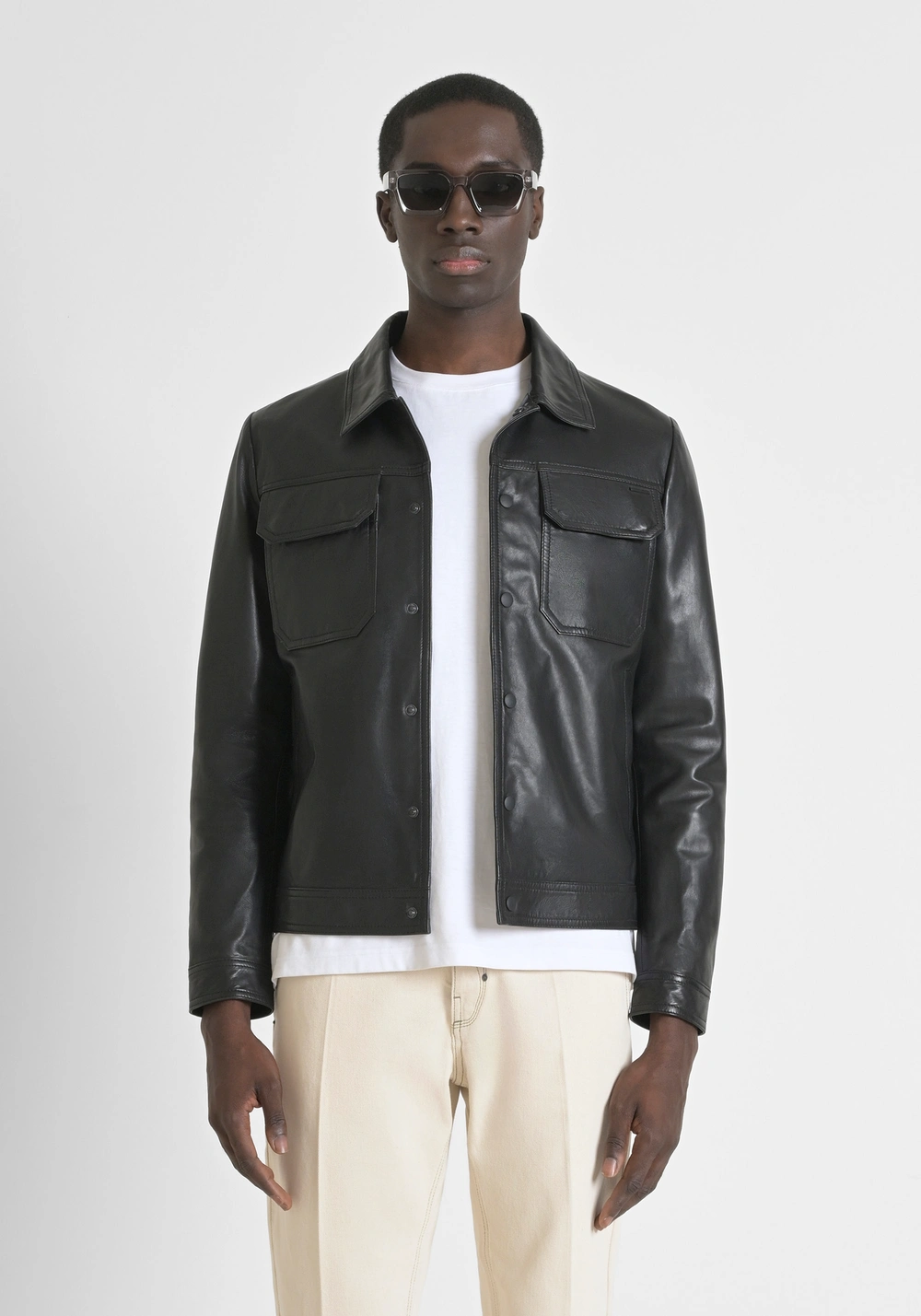 JACKE SLIM FIT AUS ECHTEM LEDER - Jacken und Mäntel | Antony Morato Online Shop