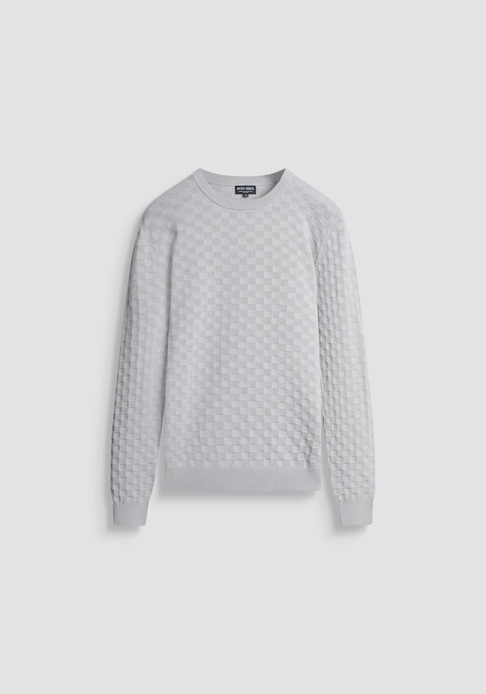 JERSEY CUELLO REDONDO REGULAR FIT EN ALGODÓN CON MOTIVO JACQUARD - Prendas de punto | Antony Morato Online Shop