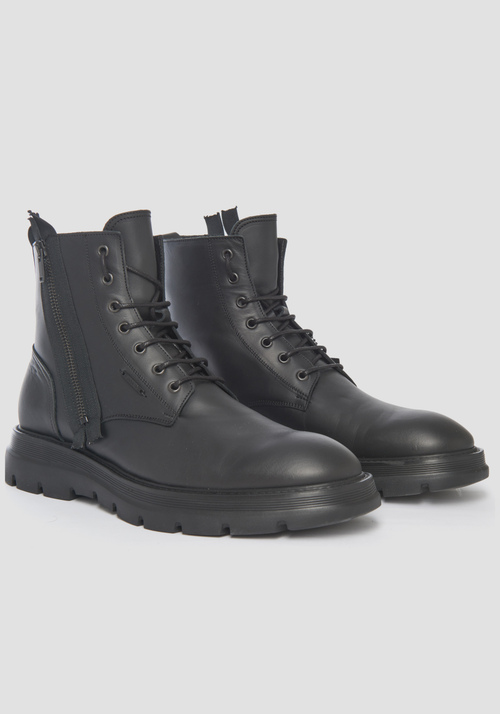 DODGE LEATHER BOOTS WITH SIDE ZIP - Men's Shoes | Antony Morato Online Shop