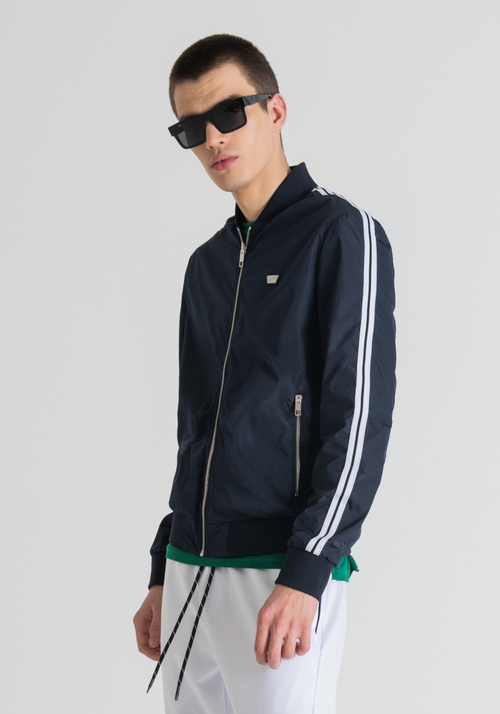 DOUBLE FACE SLIM FIT BOMBER JACKET IN TECHNICAL FABRIC - Leisure Outfit | Antony Morato Online Shop