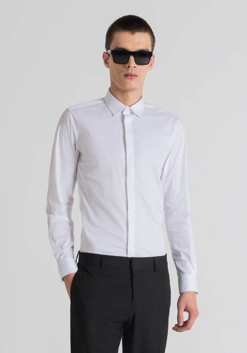 SHIRT WITH CONCEALED BUTTON PLACKET - Dad in Black | Antony Morato Online Shop