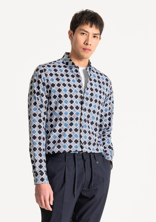 SHIRT IN SOFT-TOUCH FABRIC WITH A CHECK PATTERN - Shirts | Antony Morato Online Shop