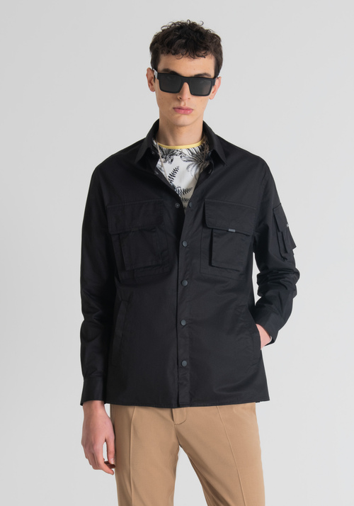 CHEMISE OVERSIZE EN SERGÉ DE COTON 