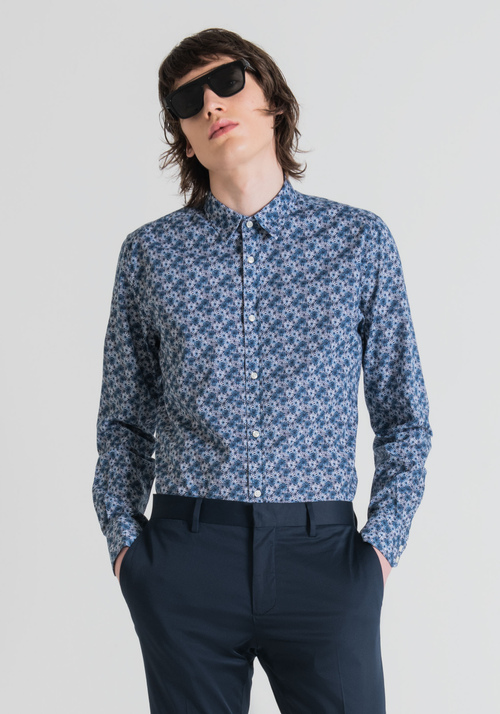 SLIM FIT SHIRT WITH PATTERN PRINT - Clothing | Antony Morato Online Shop