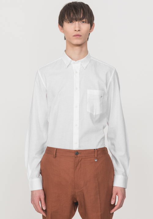 SLIM-FIT SHIRT IN SOFT CHECKED COTTON - Clothing | Antony Morato Online Shop