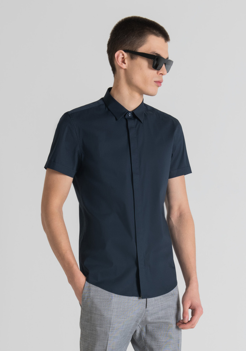 Slim-fit shirt in plain hues | Antony Morato Online Shop