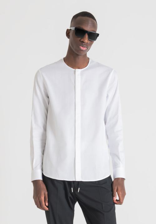STRAIGHT-FIT SHIRT WITH ROUND NECKLINE - Private Sale 30% OFF | Antony Morato Online Shop