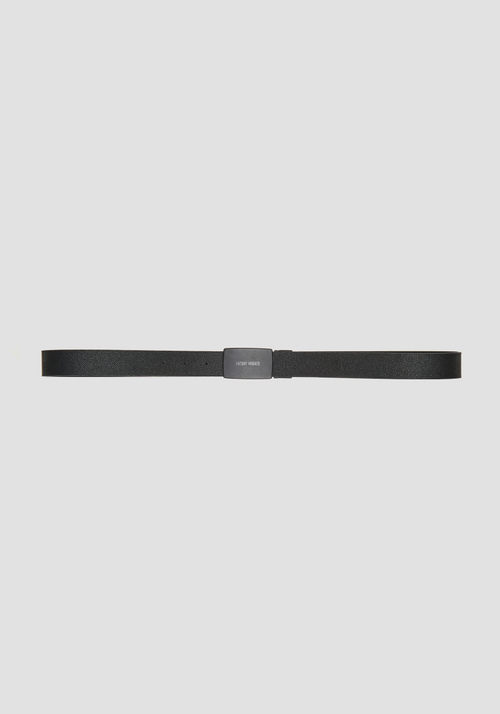 REVERSIBLE LEATHER BELT WITH LOGO PLATE - Accessories | Antony Morato Online Shop