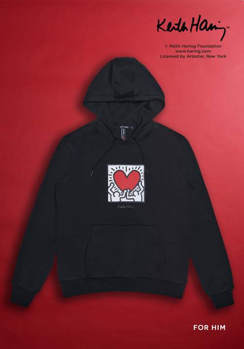 HOODIE WITH KEITH HARING PRINT - Keith Haring "Lovers" | Antony Morato Online Shop
