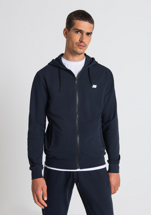 HOODED SWEATSHIRT IN SOFT STRETCH COTTON - Leisure Outfit | Antony Morato Online Shop