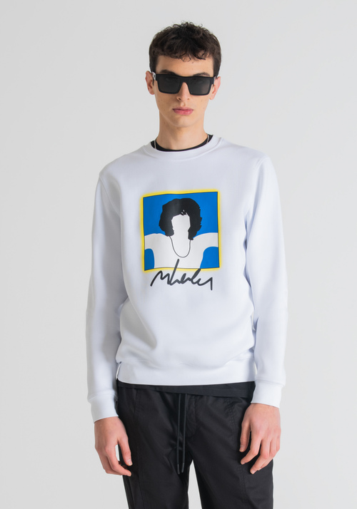 REGULAR-FIT SWEATSHIRT WITH MARCO LODOLA PRINT - Men's Sweatshirts | Antony Morato Online Shop