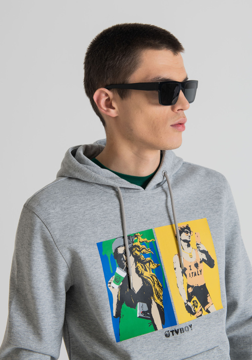 REGULAR-FIT SWEATSHIRT WITH TVBOY PRINT - Men's Sweatshirts | Antony Morato Online Shop