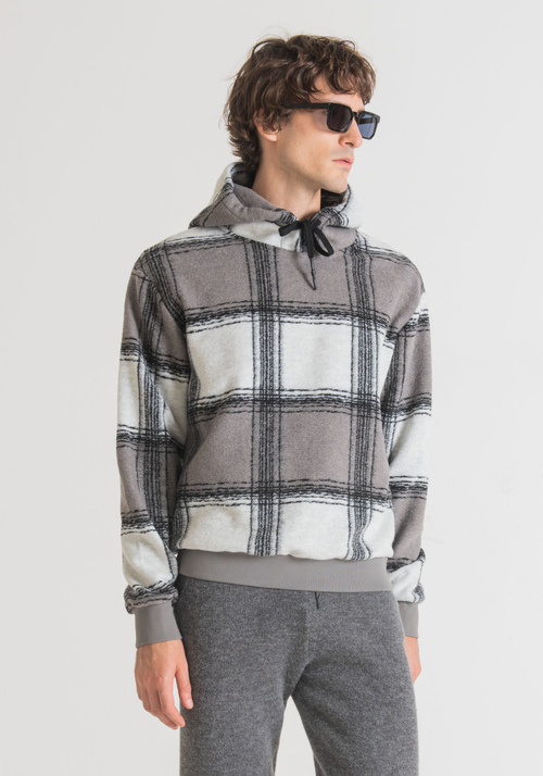 REGULAR-FIT SWEATSHIRT IN WOOL BLEND WITH HOOD - Men's Sweatshirts | Antony Morato Online Shop