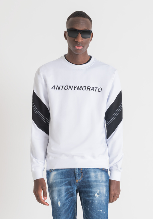 SLIM-FIT SWEATSHIRT WITH LOGO PRINT - Men's Sweatshirts | Antony Morato Online Shop