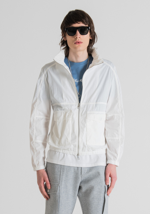 REGULAR-FIT LIGHTWEIGHT JACKET IN TECHNICAL FABRIC BLEND - Men's Field Jackets and Coats | Antony Morato Online Shop