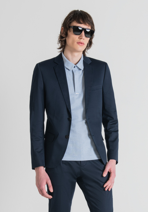 “BONNIE” SLIM-FIT SINGLE-BREASTED JACKET IN COOL STRETCHY COTTON | Antony Morato Online Shop