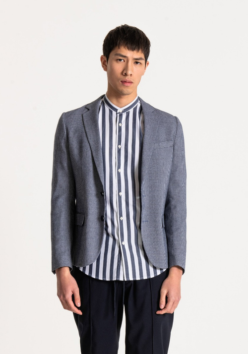 STRETCHY SLIM-FIT “ZELDA” JACKET WITH A MULTICOLOURED MICRO-PATTERN - Archivio 55% OFF | Antony Morato Online Shop