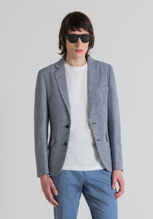 SLIM-FIT “KIRSTEN” JACKET IN A LINEN BLEND WITH NEPS - All FW19 - no timeless | Antony Morato Online Shop