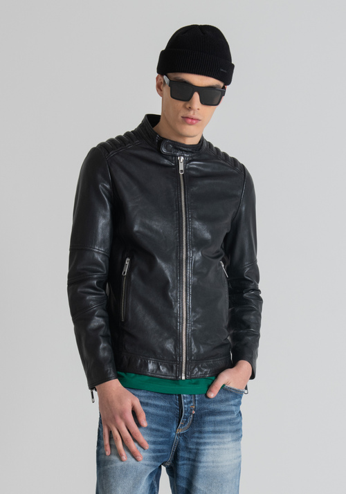 LEATHER COAT - Men's Field Jackets and Coats | Antony Morato Online Shop