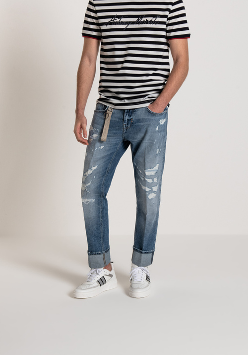 REGULAR-FIT “DARTH” JEANS MADE OF SOFT DENIM - Jeans | Antony Morato Online Shop