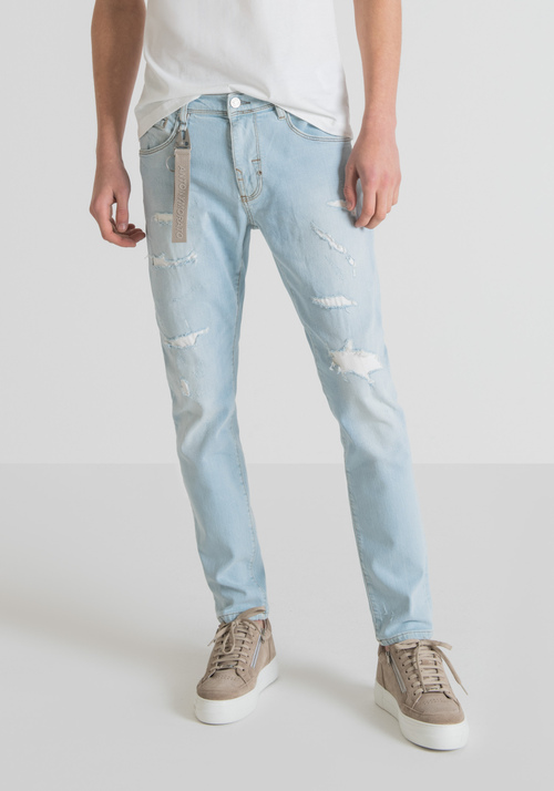 CARROT-FIT “KENNY” JEANS IN STRETCHY DENIM - Jeans | Antony Morato Online Shop