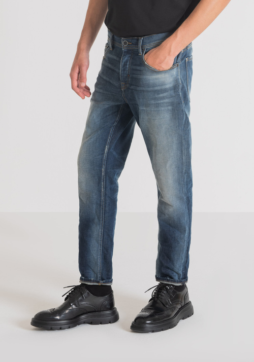 "ARGON" SLIM FIT JEANS IN COMFORT DENIM WITH TAPERED ANKLE - Men's Slim Fit Jeans | Antony Morato Online Shop