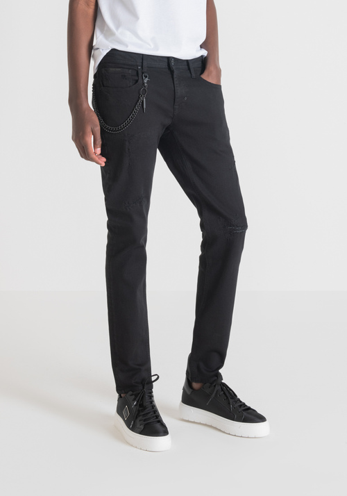 “IGGY” TAPERED-FIT JEANS IN STRETCH DENIM - Jeans | Antony Morato Online Shop