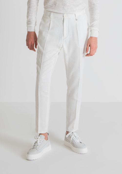 “GUSTAF” CARROT-FIT TROUSERS IN TENCEL BLEND - Private Sale 30% OFF | Antony Morato Online Shop