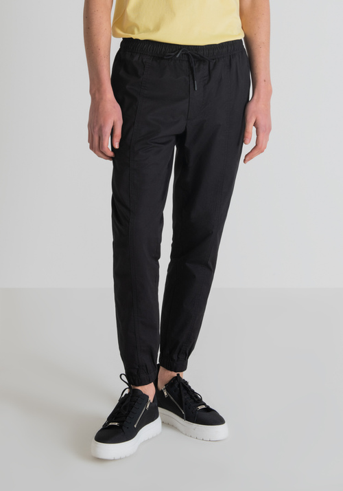 CARROT-FIT TROUSERS IN PURE COTTON WITH DRAWSTRING - Men's Trousers | Antony Morato Online Shop