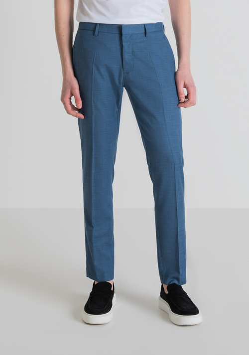 "BONNIE" SLIM-FIT TROUSERS IN STRETCH FABRIC - Men's Trousers | Antony Morato Online Shop