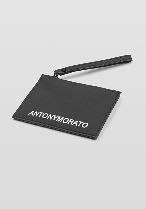 CARDHOLDER IN A RUBBER-COATED MATERIAL WITH A STRAP - Men's Wallets and Card Holders | Antony Morato Online Shop
