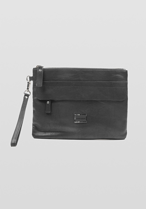 FAUX-LEATHER POUCH WITH POCKETS AND ZIPS - Men's Accessories | Antony Morato Online Shop